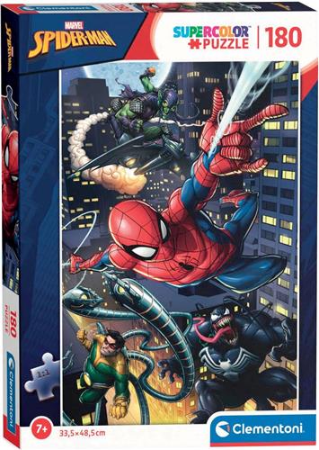 Clementoni - Puzzel 180 Stukjes Marvel Spider-Man, Kinderpuzzels, 7-9 jaar, 29782