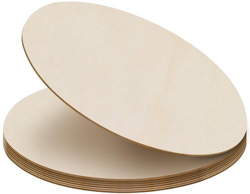 JGS ® Houten Ronde Platen voor Creatief Knutselen en Decoratie - Set van 8 Stuks, 30 cm Diameter