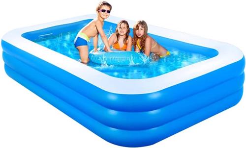 Goodivery ® Volwassenen zwembad opblaasbaar zwembad familiezwembad - Blauw 205 × 125 × 50 cm