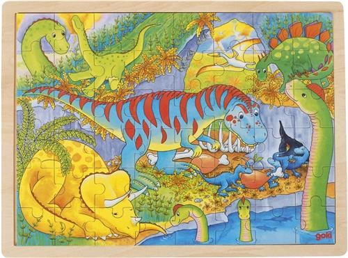 Goki Houten Legpuzzel - Dino's, 48st.