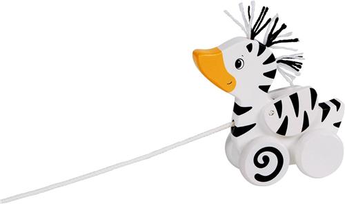 Goki Pull-along animal, zebra-duck 16 x 5