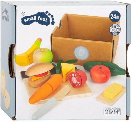 Small Foot - Houten Snij- en Speeleten Lunch Set, 24dlg.