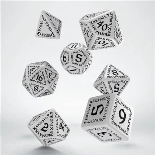 Polydice Set Q-Workshop Runic White & Black