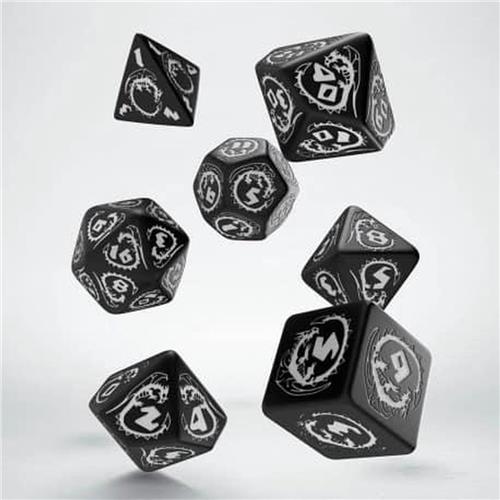 Polydice Set Q-Workshop Dragons Black White