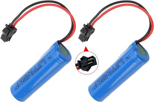 PolkaHome® 2 stuks Bestuurbare Auto Accu  RC Accu / RC Batterij  14500 Batterij  Lithium Ion 3.7V 500mAh  1.85Wh  Langdurige RC Accu. accu voor RC drift auto