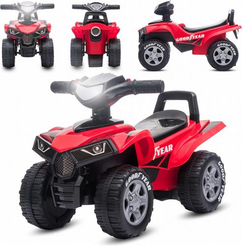 Kinderauto loopauto quad botsauto vanaf 1 jaar baby quad, voertuig schuifauto baby auto (Rood)