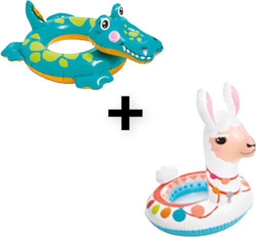 Zwemband set - krokodil en alpaca 66 cm