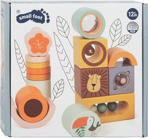 Small Foot - Houten Ontdekblokken Safari, 12dlg.