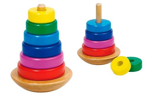 Goki Houten Stapeltoren Kleur, 8dlg.