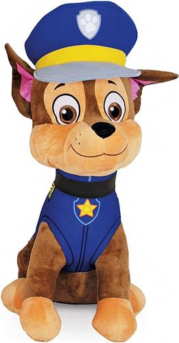 Chase  PAW Patrol Pluche Knuffel XXL 100 cm {Extra grote Paw-Patrol knuffeldier | XL knuffelpop voor kinderen jongens meisjes | Marshall, Skye, Chase, Rubble, Rocky, Zuma}