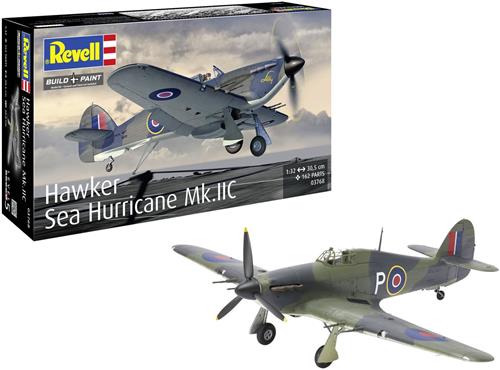 1:32 Revell 03768 Hawker Sea Hurricane Mk Iic - Propellervliegtuig Plastic Modelbouwpakket