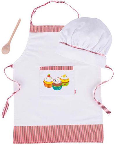 Goki Keuken Kookset Koksmuts en Schort, 3dlg.