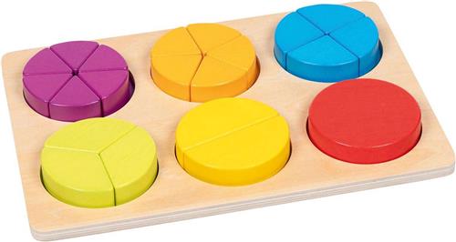 Goki Houten Leerpuzzel Breuken, 22dlg.