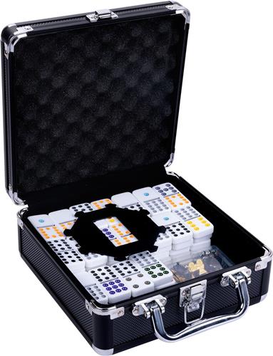 Longfield Mexican Train Dubbel 12 zwarte koffer