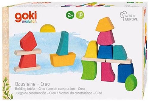 Goki Houten Bouwstenen Creo, 14dlg.