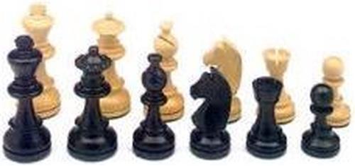 Schaakstukken Staunton/palmhout/zwart/83 mm/L+V./Maat 4