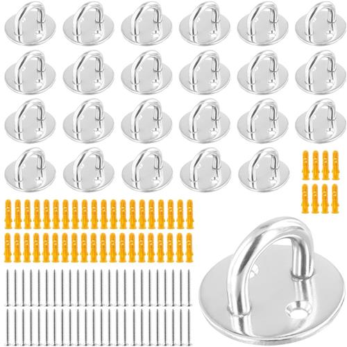Boraboi® Hoogwaardige roestvrijstalen oogplaten set voor veelzijdige ophang- en bevestigingstoepassingen
