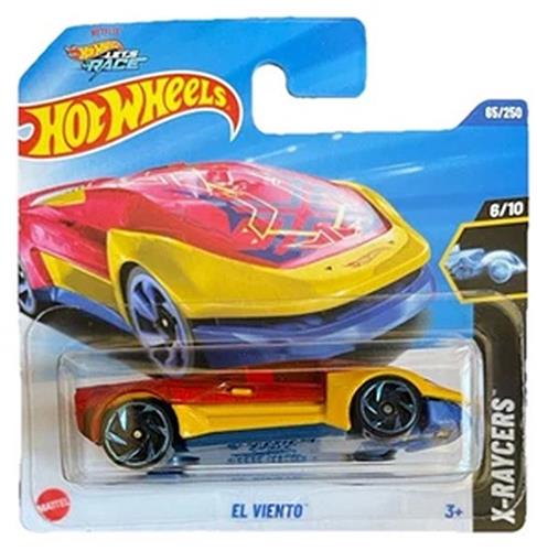 HOT WHEELS EL VIENTO 65/250 BLUE YELLOW RED HW X-RACERS 6/10