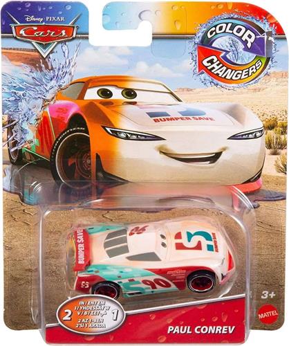 Disney Cars auto Paul Conrev voertuig Color Changers - afmeting 8 cm schaal 1:55