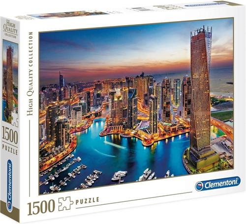 Clementoni Legpuzzel - High Quality Puzzel Collectie - Dubai Marina 1500 Stukjes, puzzel volwassenen
