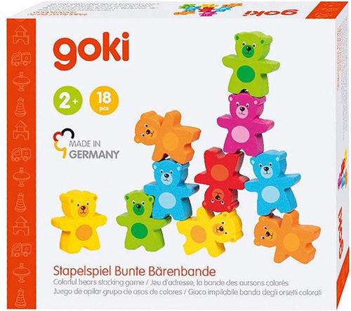 Goki Houten Kleuren Beren Stapelspel, 9dlg.