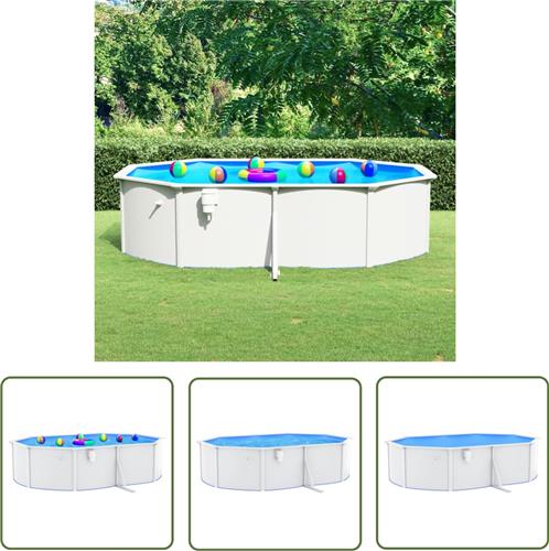 The Living Store Zwembad - - bovengronds - 490 x 360 x 120 cm - Stalen wanden - Winterbestendig