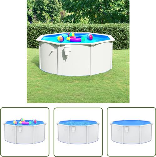 The Living Store Zwembad - Bovengronds zwembad - 300x120 cm - Stalen wanden - PVC voering