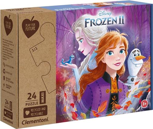 Clementoni - Puzzel 24 Stukjes Maxi Frozen 2, Kinderpuzzels, 3-5 jaar, Play For Future