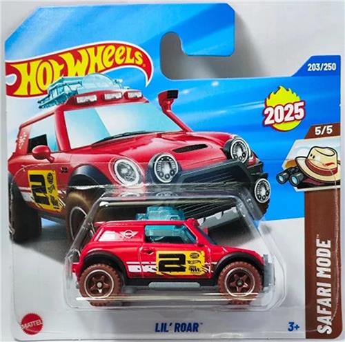 HOT WHEELS LIL ROAR SAFARI RED 203/250 (1:64) HW SAFARI MODE 5/5