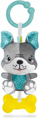 Clementoni Rammelaar Hond Junior 25 Cm Pluche Grijs/blauw