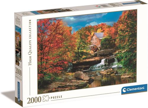 Clementoni - Puzzel 2000 Stukjes - Glade Creek Grist Mill - Puzzel Voor Volwassenen