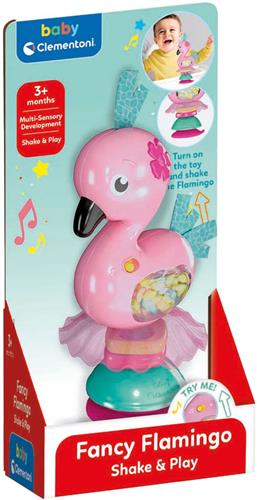 Clementoni Baby - Fancy Flamingo - Rammelaar met zuignap - vanaf 3 maanden