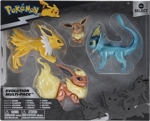 Pokémon Evolution Multi Set - 5 cm Eevee, 7.5 cm Jolteon, 7.5 cm Vaporeon, 7.5 cm Flareon