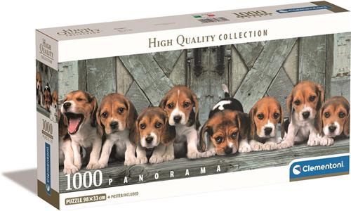 Clementoni - Puzzel - 1000 Stukjes - Panorama - Beagles - Compacte doos - Puzzel Voor Volwassenen