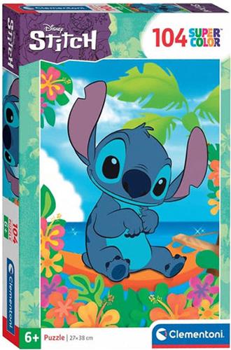 Clementoni Supercolor Disney Stitch  Kinderpuzzel  104 Stukjes  Puzzel Kinderen 6+ jaar