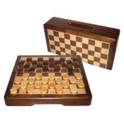 Damcassette magnetisch notenhout ingelegd 20x10cm