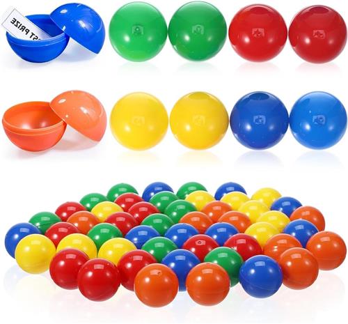 JGS Premium - Loterijballen 50 stuks holle ornamenten zonder nummer voor feestgeschenken - 3 cm diameter - 5 kleuren - loterijbenodigdheden
