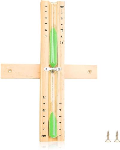 JGS Premium - Houten Saunaklok 15 Minuten - Draaibare Countdown Zandloper - Voor Sauna's en Keukens