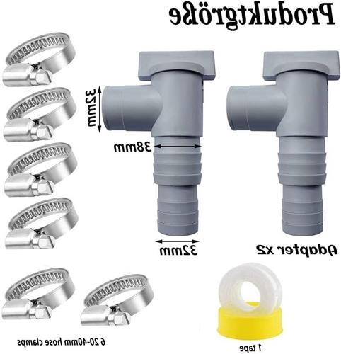 JGS Premium - Zwembad Onderhoudskraan met 32 mm Slangadapter en Afsluitkraan | Ideaal voor Zwembaden | Zwembadventiel en Aansluitset | Zwembadonderhoudsaccessoires