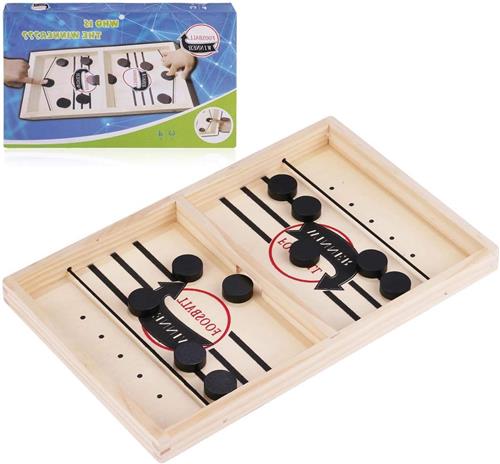 JGS Premium - Katapult Bordspel voor kinderen en ouders - Draagbaar IJshockey Tafelspel met Bouncing Puck - Snel Slingeren - Ideaal voor Familieplezier