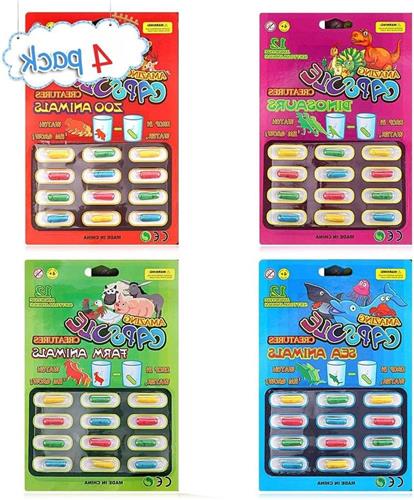 JGS Premium - 4 Packs Groei Capsules Water Dieren Speelgoed Baby Educatief Speelgoed (Kleurrijk)