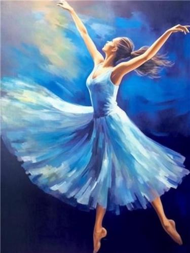 JGS Premium - Ballerina Diamond Painting Kit voor Volwassenen - 5D - Beginners - Crystal Rhinestone Borduurpakket - Cross Stitch - Embroidery - Kunst & Ambacht - Huisdecoratie - 30x40cm