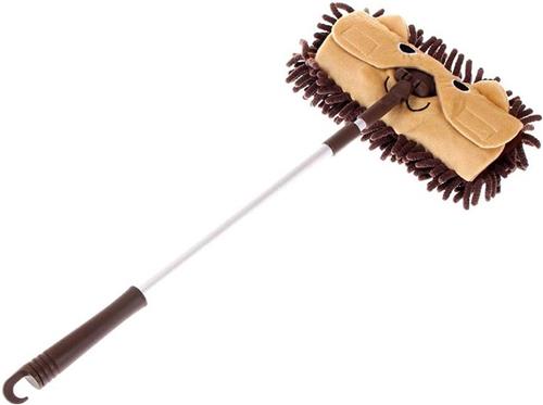 JGS Premium - Kinderen speelgoed set bezem dweil vloermop voor peuters - Draagbaar kinderspeelgoed kleuterschool - Vroege educatie speelset - Restaurant speelset - Bruin design