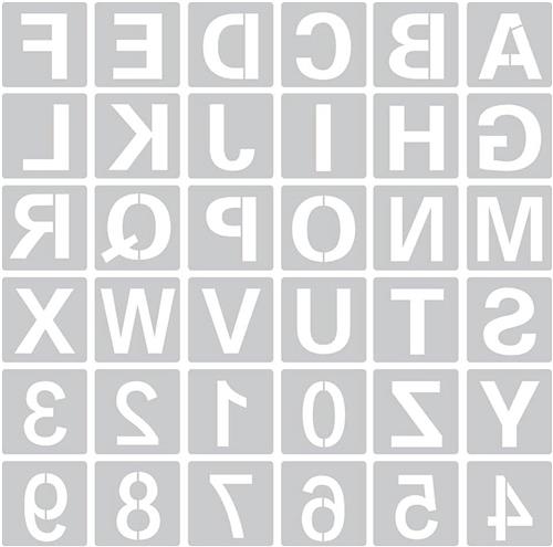 JGS Premium - Herbruikbare Alfanumerieke Lettersjablonen voor DIY Schilderen en Scrapbooking - Decoratieve Stencils voor Hout - Set van 36 Stuks (3 inch)