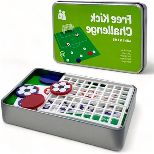 JGS Premium - Reisspellen in metalen doos - compacte mini-games - educatief speelgoed - draagbaar - 12 x 8 cm - voor binnen en buiten