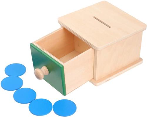 JGS Premium - Houten Montessori Speelgoed voor Peuters 1-3 Jaar - Hand-oog coördinatie - Muntsleuven Stijl