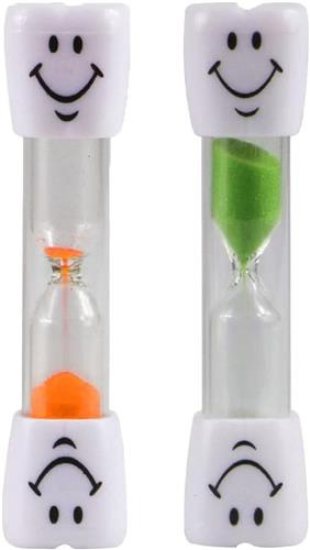JGS Premium - Smiley Tandenborstel Timer met Kleurrijk Zand voor Keuken, Kinderen, Thuis en Kantoor (ca. 3 minuten)