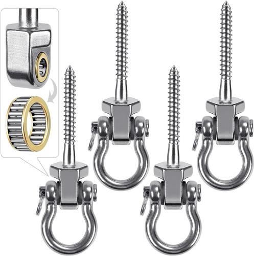JGS Premium - Heavy Duty Swing Hangers 4-Pack - RVS Schommel Hardware voor Buiten en Binnen - 1500lbs Draagvermogen