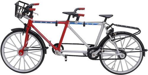 JGS Premium - Mini Tandemfiets Speelgoedcollectie voor Kinderen - Schaalmodel Bureaudecoratie - Afneembaar Miniatuur