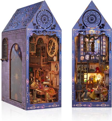 JGS Premium - DIY Book Nook Kit voor volwassenen - Miniatuur poppenhuis bouwpakket - Houten Book Nook - Handwerk huismodel - Verjaardagscadeau